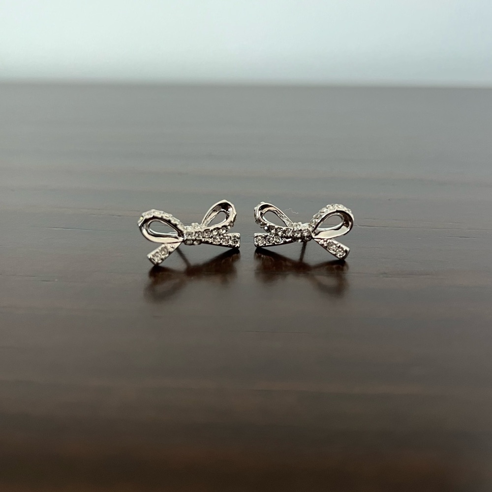 Kate Spade diamond bow studs